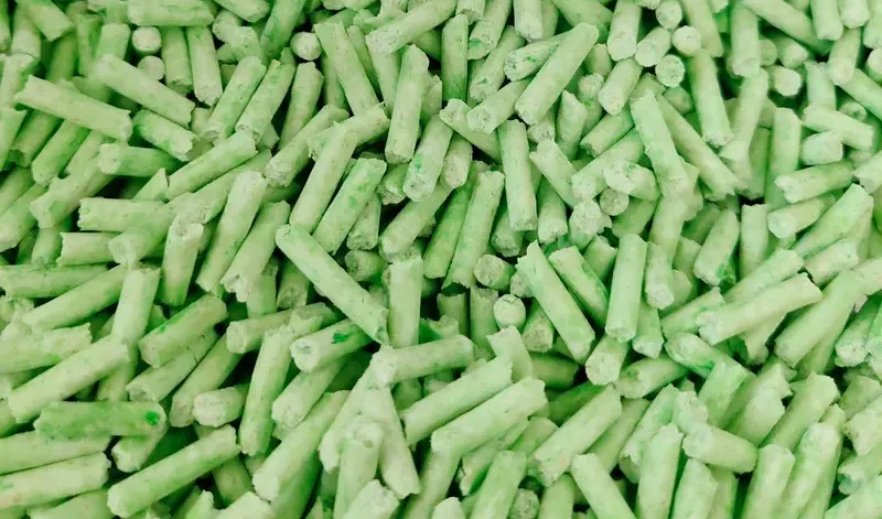 Groene thee kattenbakvulling met wasbare tofu van ISEMIPET